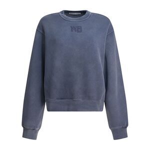 Alexander Wang Women Essential Terry Crew Sweatshirt W/ Puff Paint Logo